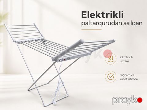 Elektrikli qızdırıcılı paltarqurutma asılqanı — Bakı