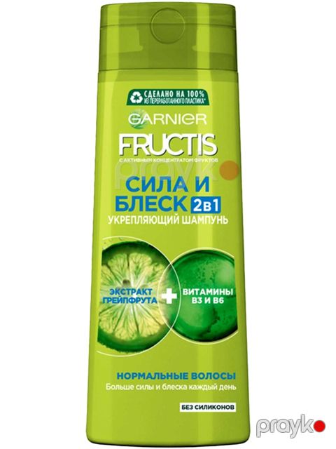 Gücləndirici şampun Garnier Fructis 2-si 1-də Güc Və Parlaqlıq 400 ml — Bakı