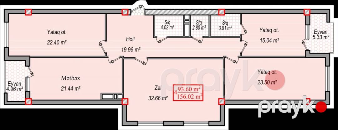 Satılır 4 otaqlı yeni tikili 160 m² — Mənzil, Bakı (4)