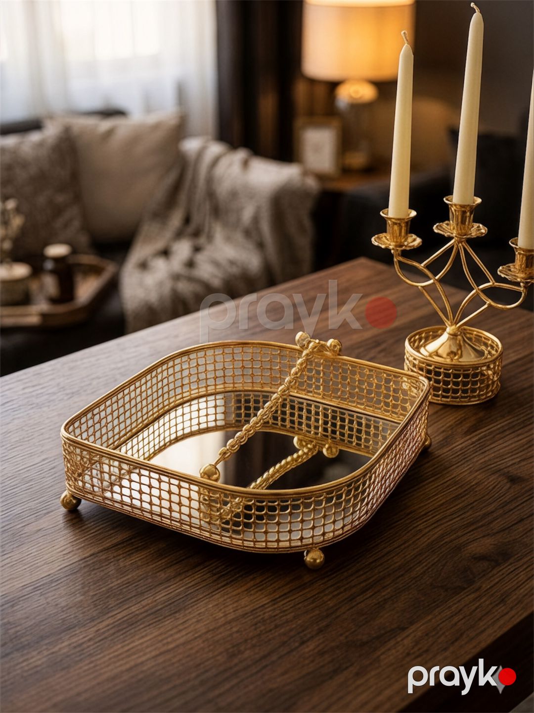 Salfet qabı NP1701, qızılı, metal — Mallar, Bakı (2)