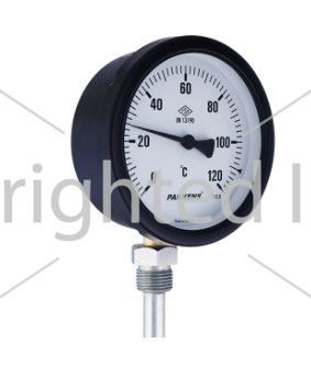 Termometr manometrik Ø100mm 120°C 10sm 1/2'' CL2,0 Bimetal Pakkens 1004010205 — Bakı