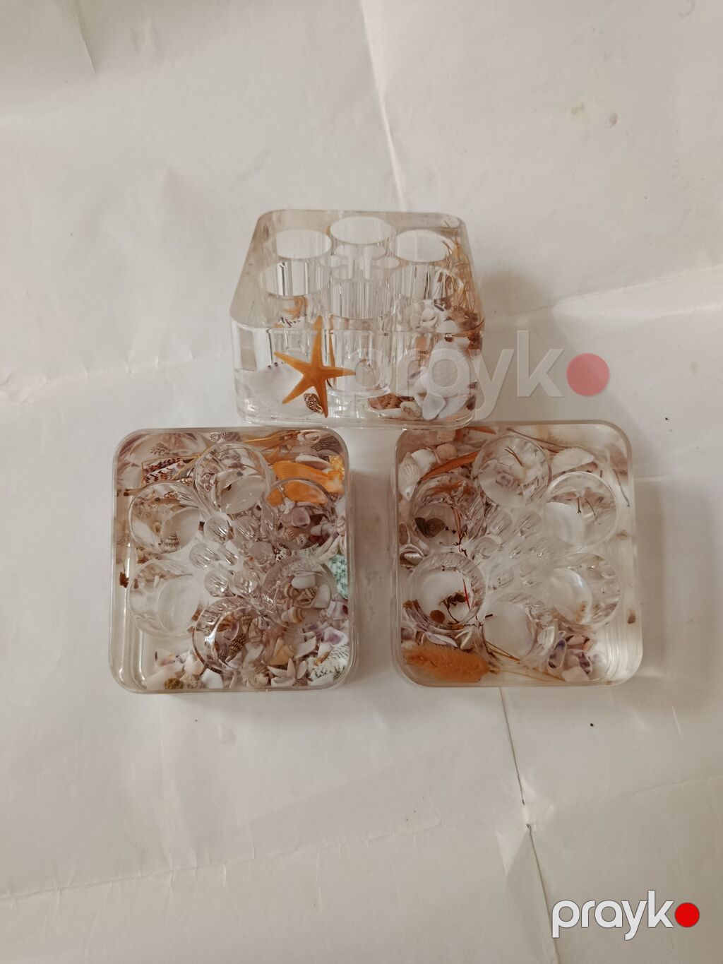 Dəniz temalı akril təşkilatçı seti .1 ədədi-7man. - Material: şəffaf — Makiyaj, Bakı (3)
