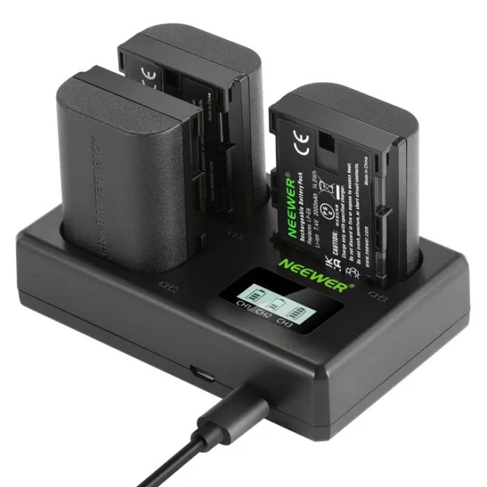 Neewer LP-E6 3-lü Batareya və Usb-c Adapter Dəsti — Bakı