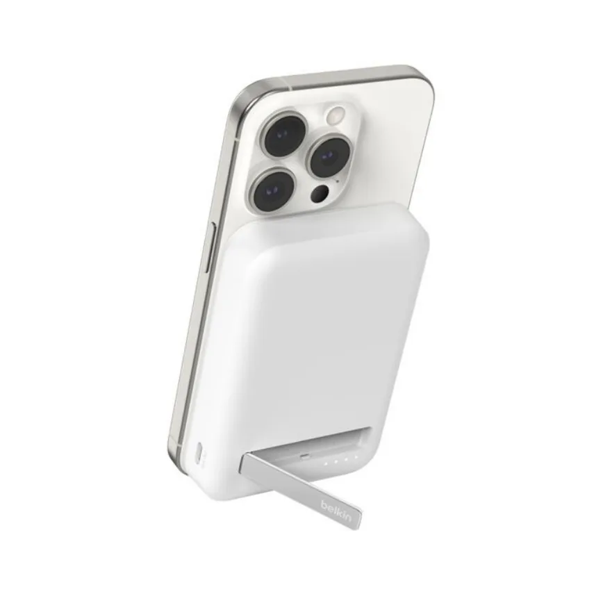 Power bank Belkin 8K Qi2 MagSafe compatible with kick stand White — Bakı