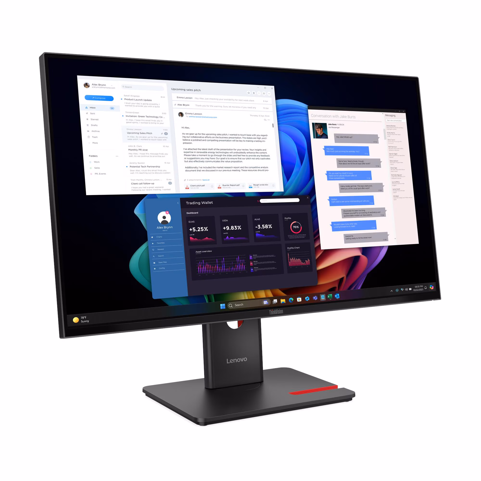 Monitor Lenovo ThinkVision 27UD-40 (64AFGAT2EU) — Monitorlər, Bakı (2)
