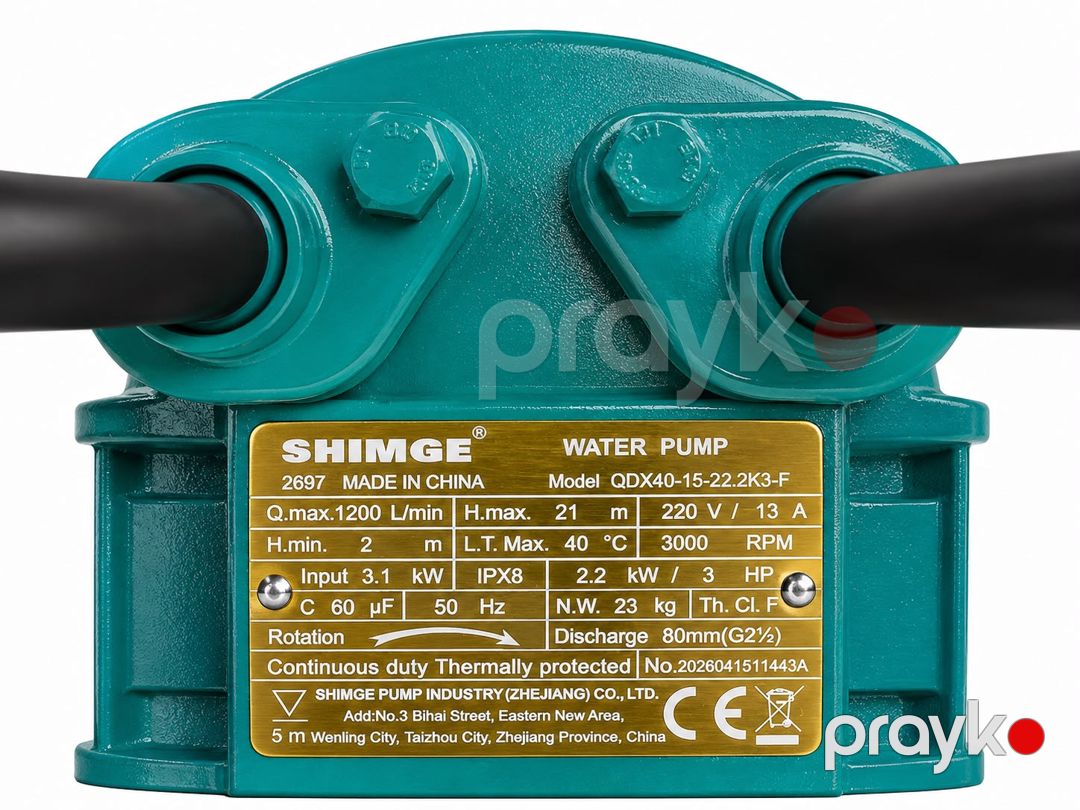 Su nasosu Shimge QDX40-15-2.2KW 2697 2200 W 21 m 1200 l/dəq — Mallar, Bakı (2)