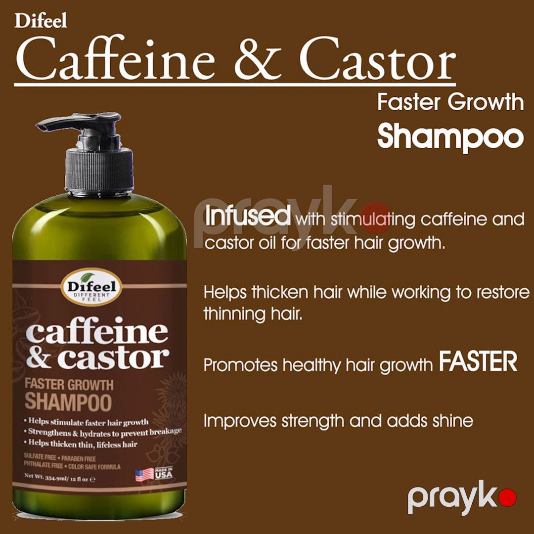 Şampun Difeel Caffeine&Castor Saçların uzanması üçün 355 ml — Mallar, Bakı (3)