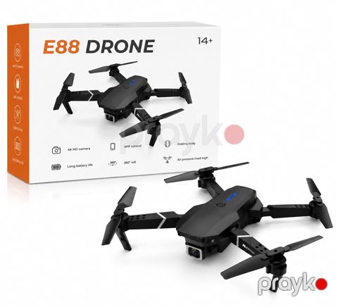 Kvadrokopter (dron) E88, qara, 14+ yaş — Bakı
