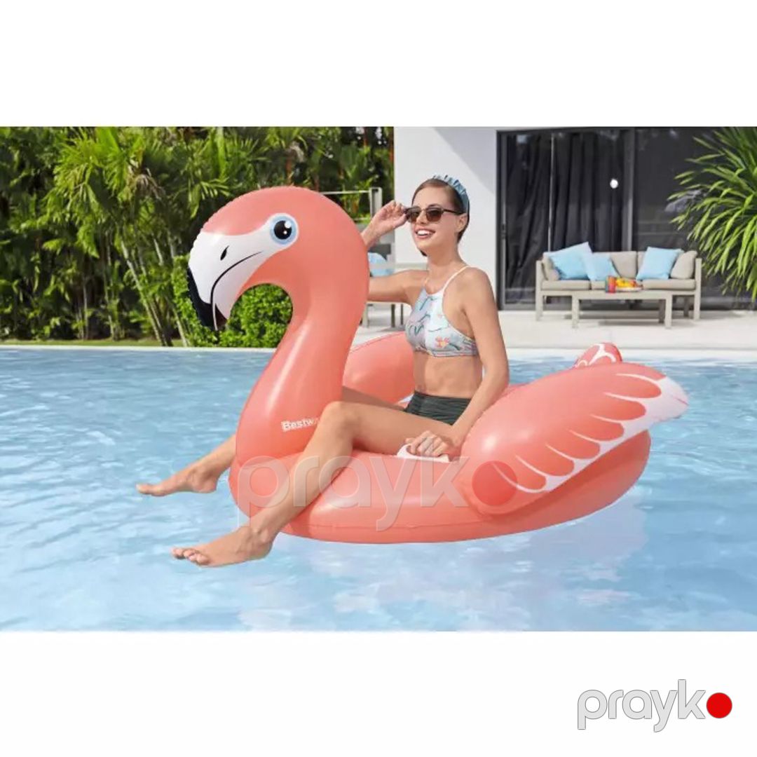 Şişmə oyuncaq Bestway 41526 Fancy Flamingo Ride-On 148x127x99sm — Mallar, Bakı (2)