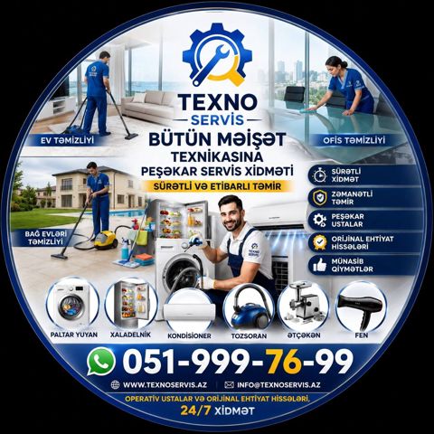 Paltar Yuyan Kandisaner Xaladelnik Ve Diger Esyalarin Xidmeti Temiri