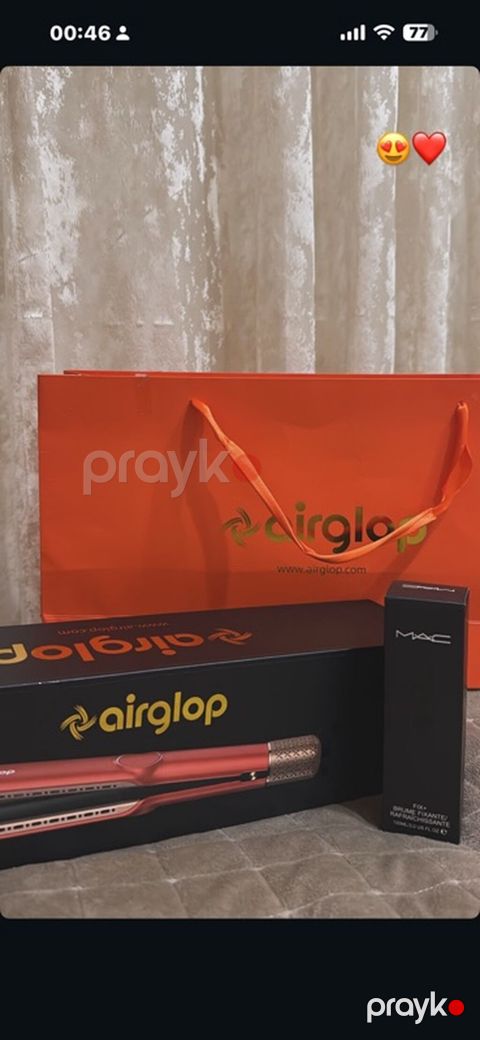Airglop saç düzləşdirici və MAC Fix+ spreyi seti - Brend: Airglop — Bakı