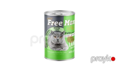 Pişiklər üçün konserv Freemax, jeledə tikələr, quzu ilə, 415 q — Bakı