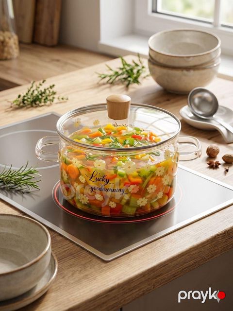 Qazan NP17, borosilikat şüşə, şəffaf, 1.8 l — Bakı