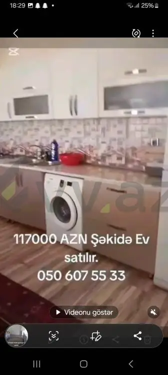 4 otaqlı Həyət evi Satılır, Şəki — Ev, villa, Şəki (4)