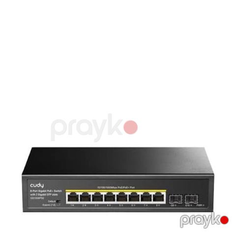 Cudy GS1008PS2 1.0 8 Port Gigabit PoE+ 2 SFP Şəbəkə Switch 120W — Bakı