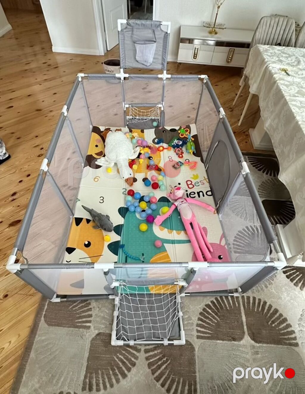Uşaq mebel və aksesuar dəsti 1) Beşik – “baby mood” yazılı, ağ rəngli — Uşaq mebeli dəstləri, Digah (4)