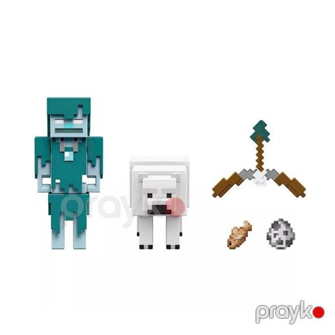Oyun dəsti Minecraft Craft-a-Block Stray vs Polar Bear Figure Set GTT53, 6+ yaş — Bakı