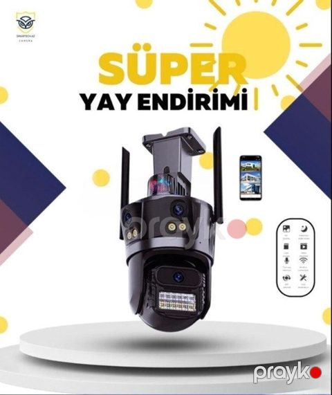 Wifi 3 gözlü kamera 8 mp görüntü keyfiyyətli çöl şəraiti üçün — Bakı