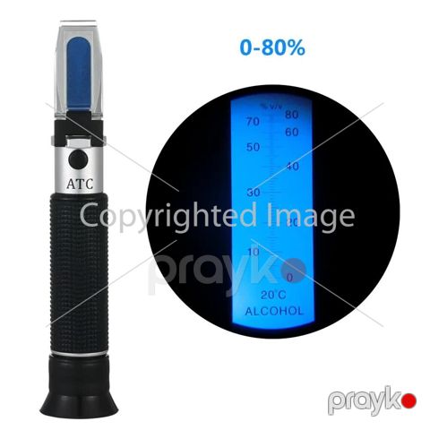 Refraktometr spirt üçün ŞS RF004BX (Spirt 0-80%) — Bakı