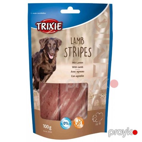 Məzələr itlər üçün Trixie Premio Lamb Stripes Quzu əti ilə 100 q — Bakı
