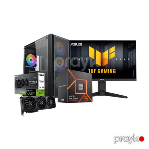AeroPrime Gaming PC – RTX 5060 Ti 16GB, Ryzen 5 7600 (CUSTOM-PC-124) — Bakı