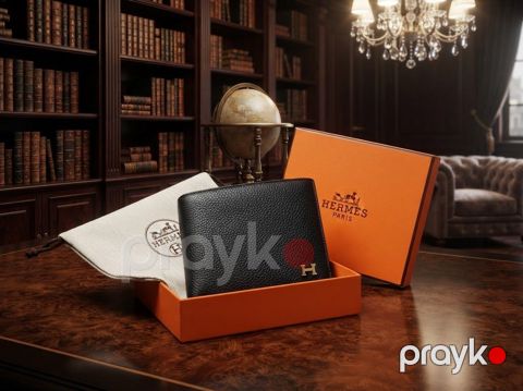 Pul kisəsi No brand, Qara, Təbii dəri, 10 sm — Bakı