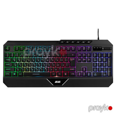 2E Gamıng Membrane keyboard KG315 110key, Usb-a, En/ru, RGB, black (2E-KG315UBK_AK) — Pctech — Periferiya cihazları