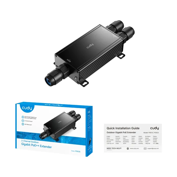 Cudy POE15 2.0 Gigabit PoE+ IP67 Xarici Genişləndirici 30W — Elektronika, Bakı (3)