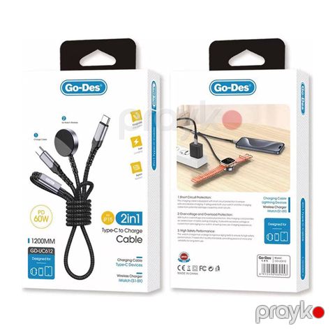 Kabel Type-C PD "Go-Des GD-UC612 60W" — Bakı