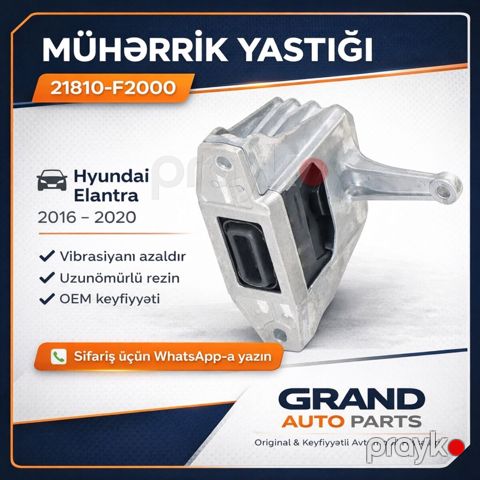 Hyundai Elantra 2016-2020 mühərrik yastığı — Bakı