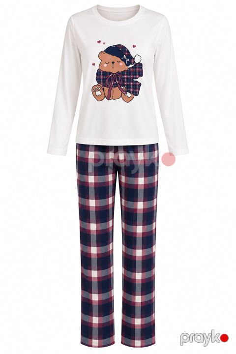 Qadınlar üçün şalvarlı pijama dəsti, rəngbərəng, poliester, ölçü M — Bakı