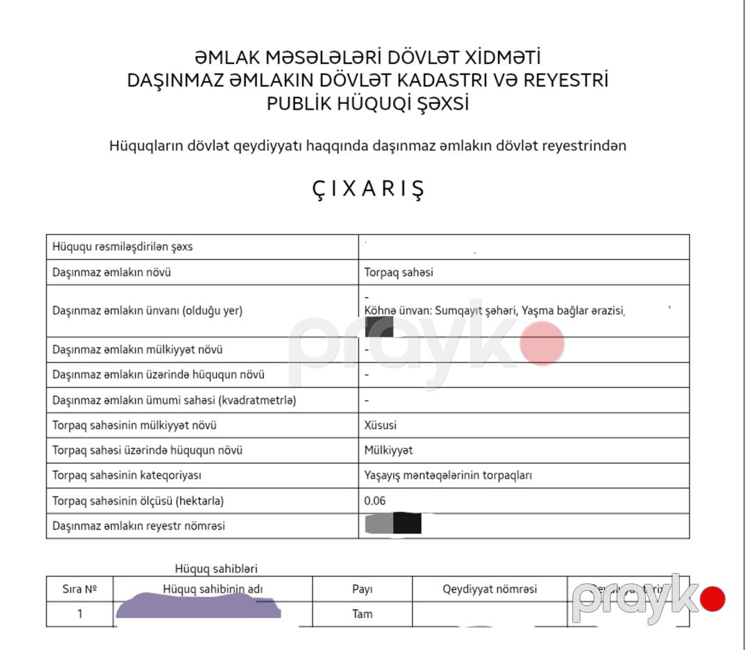 6 sot torpaq sahəsi, Sumqayıt ş — Torpaq, Sumqayıt (4)