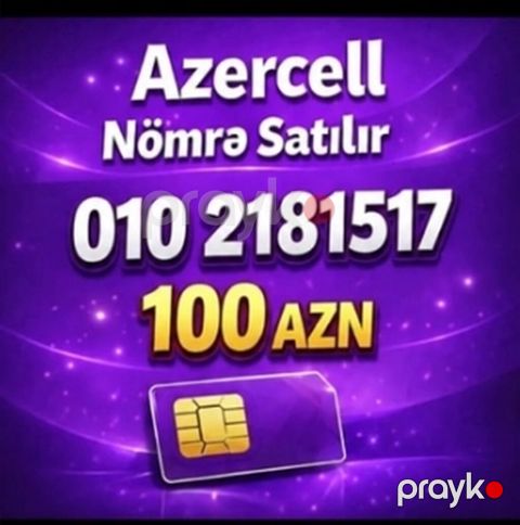 Azercell operatörü üçün nömrə satılır. - Nömrə: 010 218 15 17