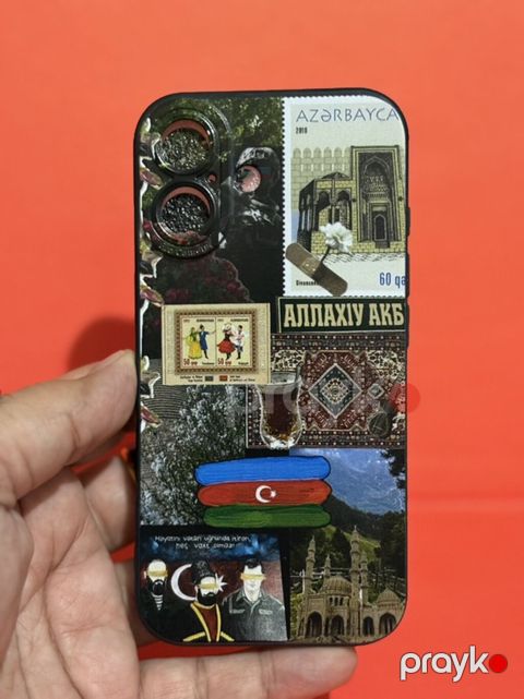 Azeri temalı smartfon qabı - Model uyğunluğu: İki böyük kamera kəsiyi — Masazır