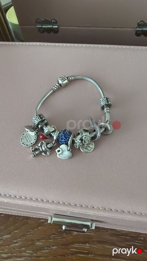 Pandora üslubunda charm bilərzik - Material: gümüş tonlu metal — Bakı