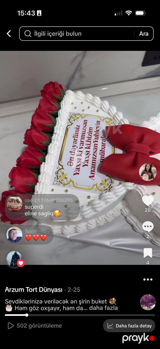 Tort sifarişləri — Yemək və məhsul çatdırılması, Bakı (9)