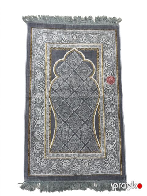 Namaz xalçası 5679, məxmər, boz, 110х68 sm — Bakı