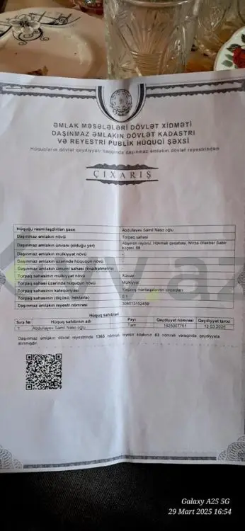 3 sot Torpaq Satılır, Atyalı, Abşeron — Torpaq (5)