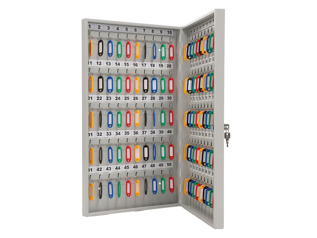 Şkaf-açar qabı Praktik Key-100, polad/metal, boz, 60x35.5x5.9 sm — Şkaflar, Bakı
