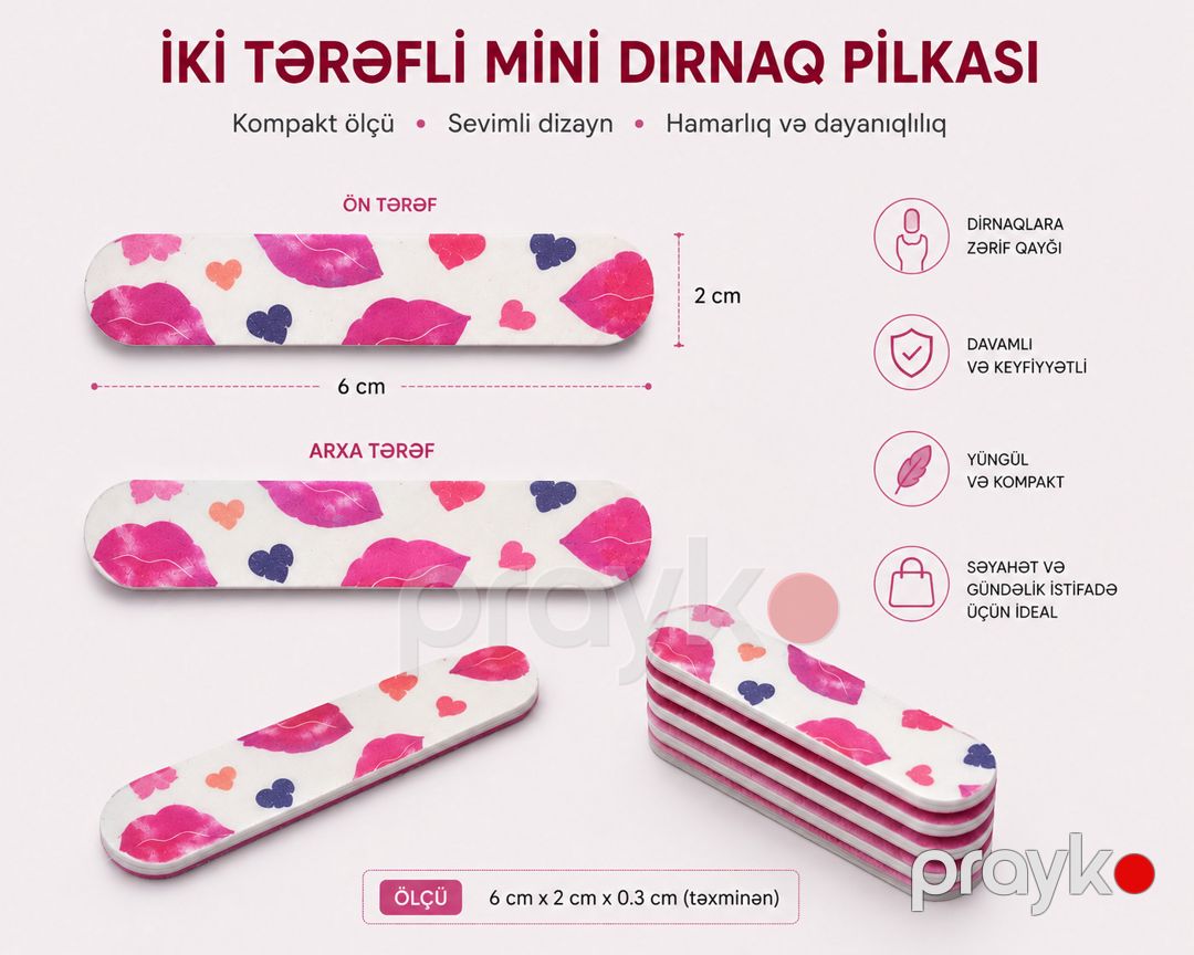 İki tərəfli mini dırnaq pilası180 qrit — Mallar, Bakı