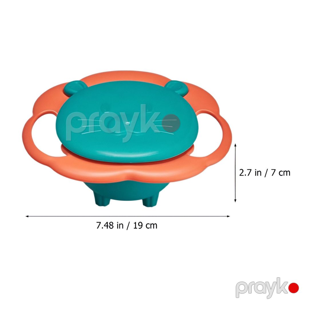 Qidalanma üçün tökülməyən kasa Gyro Bowl, yaşıl/narıncı — Mallar, Bakı (2)