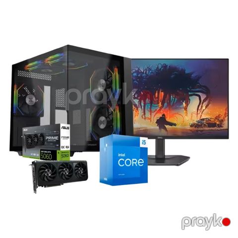 GameFlow Gaming PC – Intel Core i5-13400, RTX 5060, Dell 24 200hz monitor(CUSTOM-PC-029) — Bakı