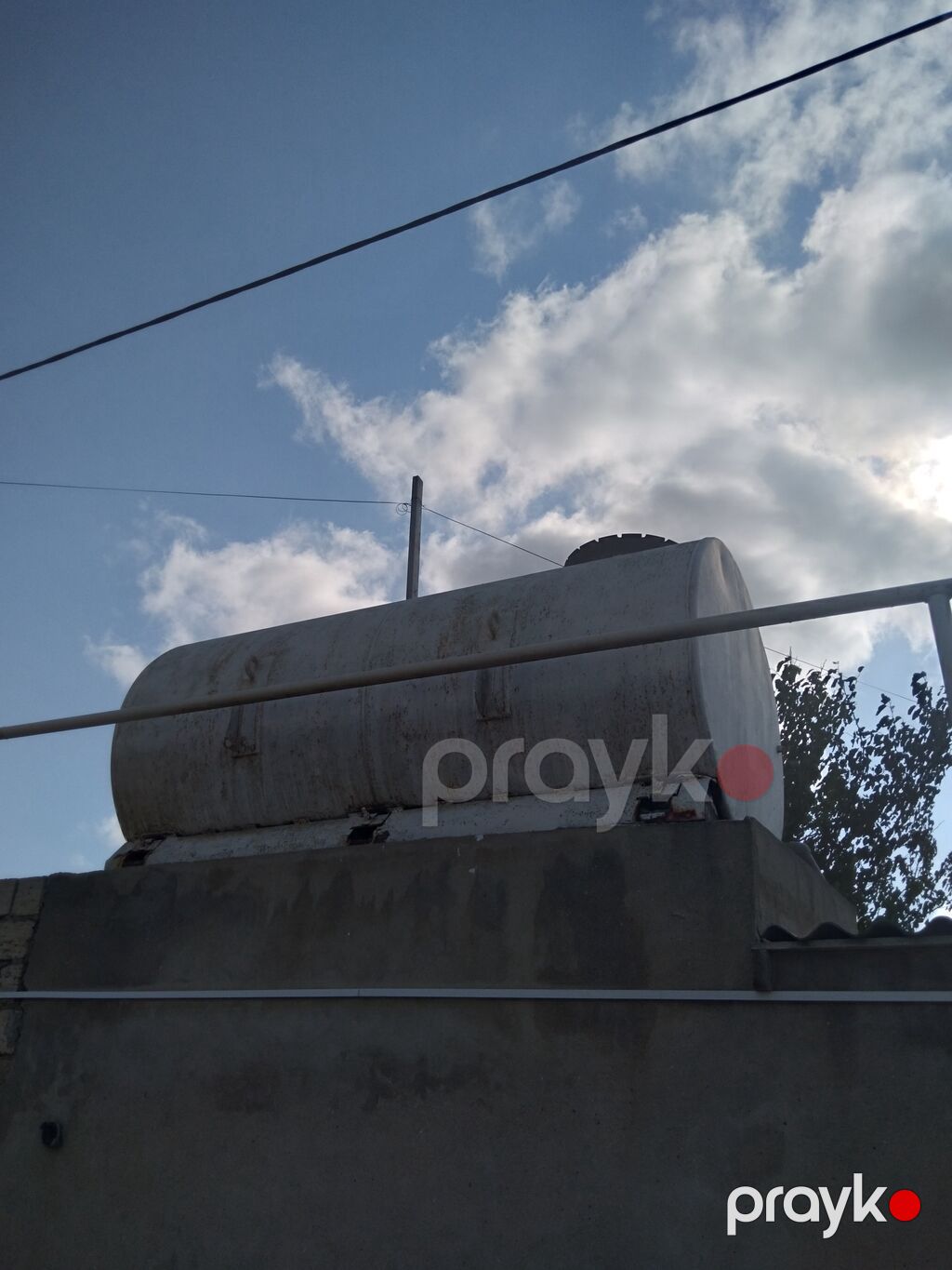 Metallik silindrik su/yanacaq çəni - Material: qalın divarlı polad — Su çənləri, kanisterləri, bochkalar, Digah (3)