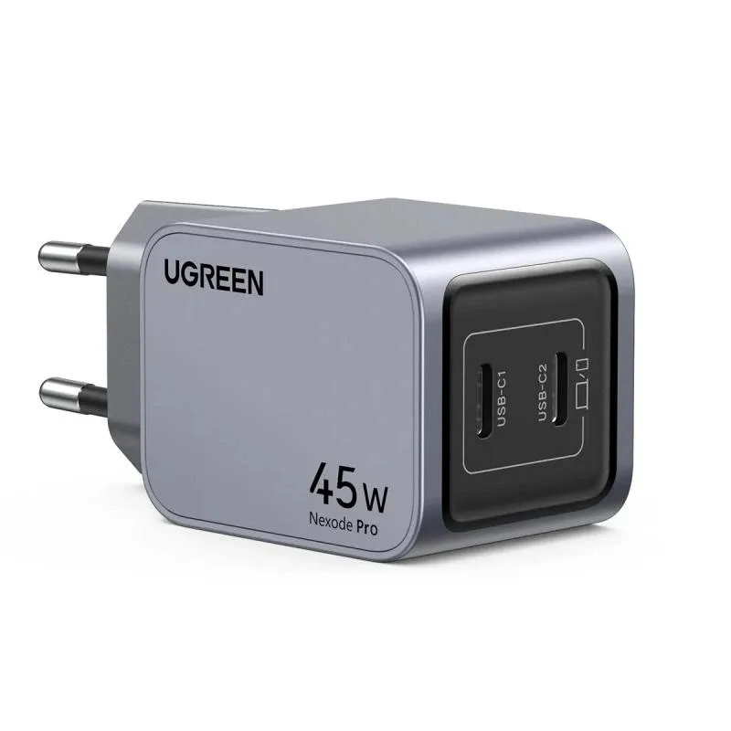 Adapter başlığı Ugreen Nexode Pro 45W Dual Usb-c GaN Fast Charger EU — Bakı