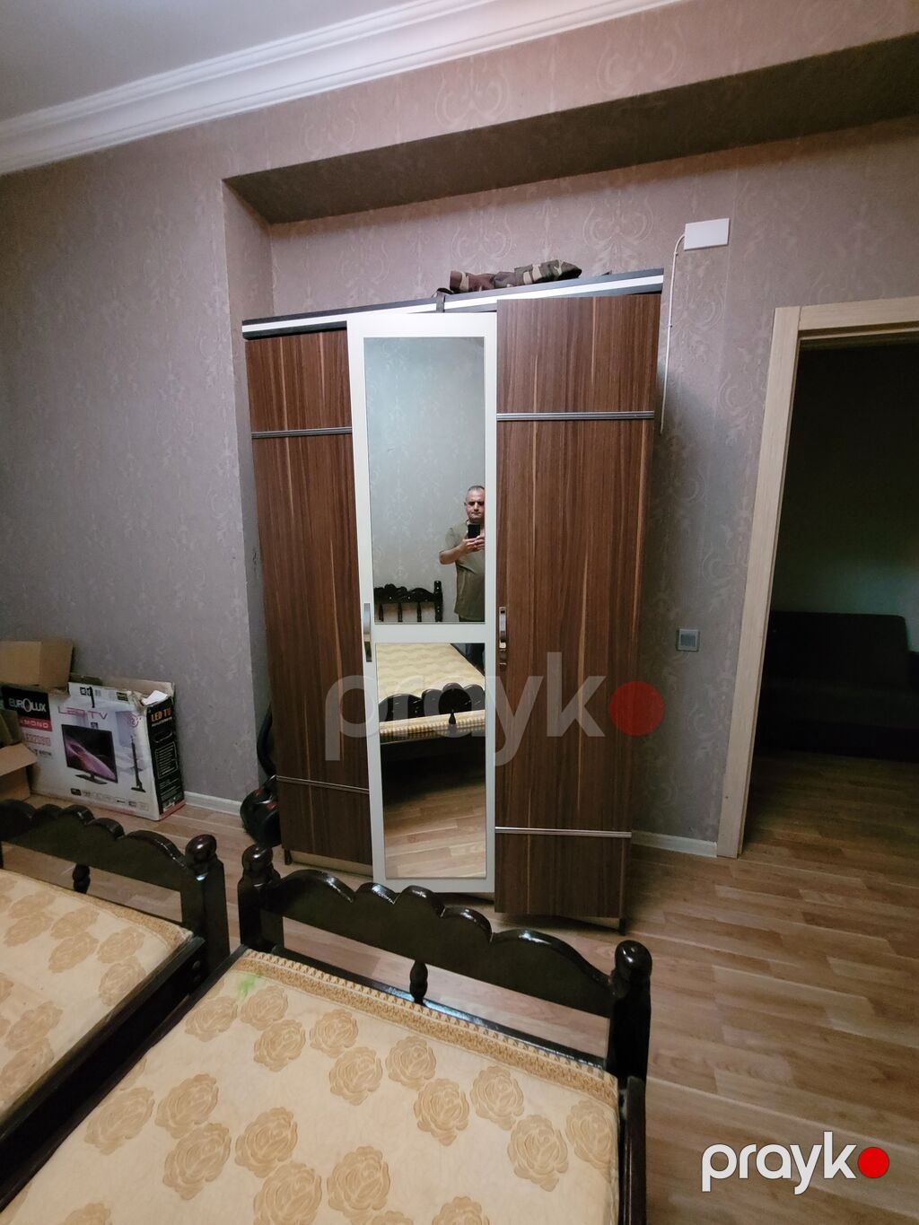 İşlənmiş, İkinəfərlik çarpayı, Bazasız, Matras ilə, Siyirməsiz — Yataqlar, Gəncə (7)