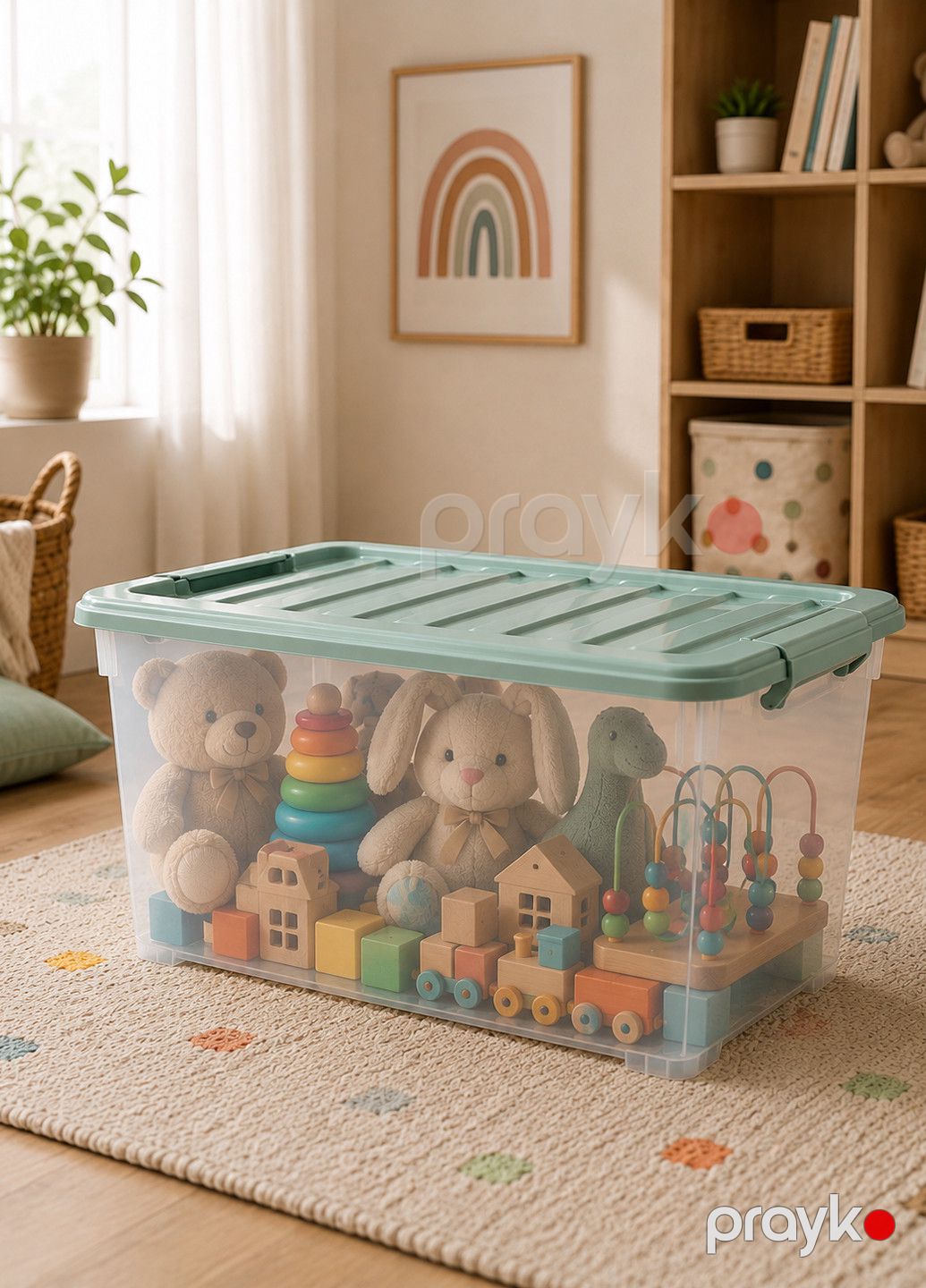 Saxlama qabı StarSplast, plastik, 42 l, 505x360x325 mm, şəffaf/boz — Mallar, Bakı (2)