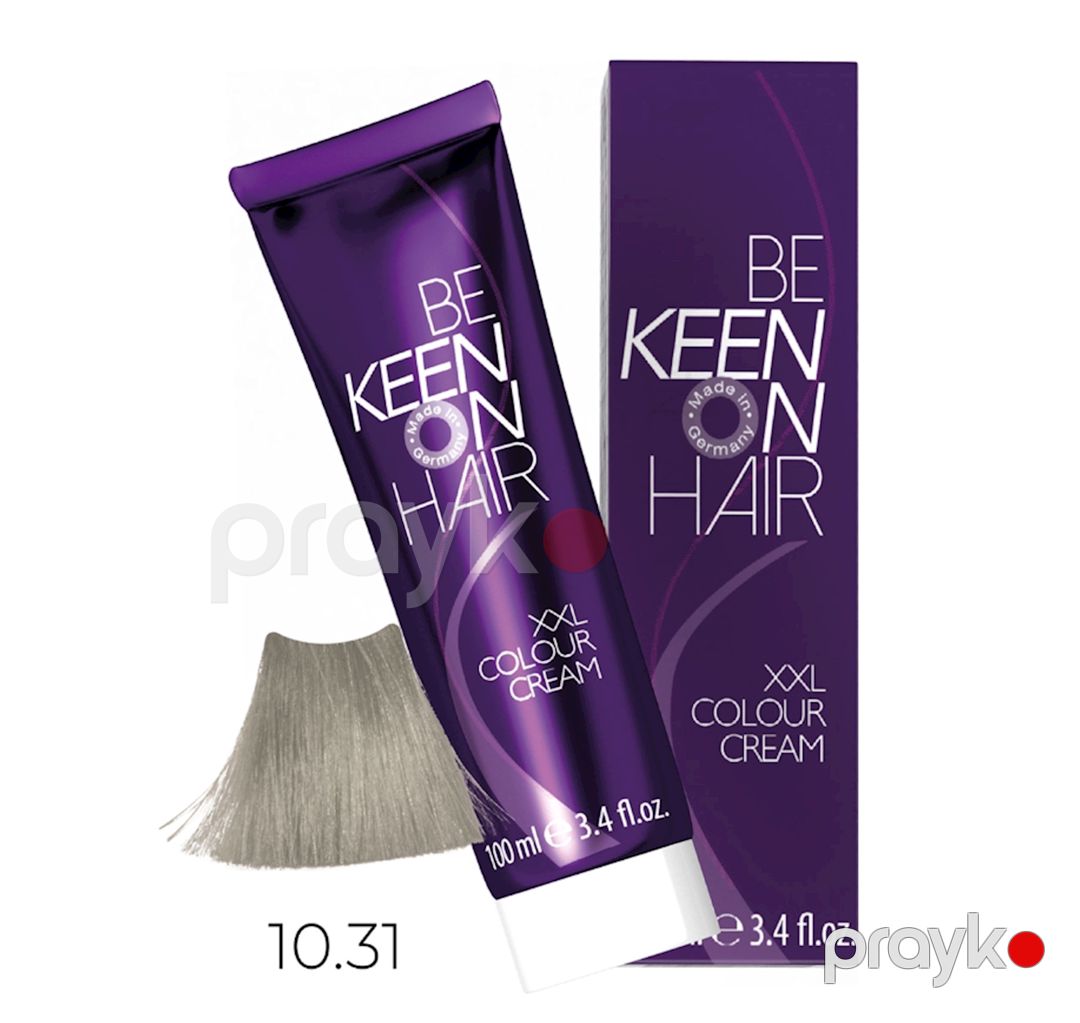 Saçlar üçün krem-boya Keen XXL Colour Cream 10.31 Ultraaçıq qızılı-kül blond 100 ml — Mallar, Bakı