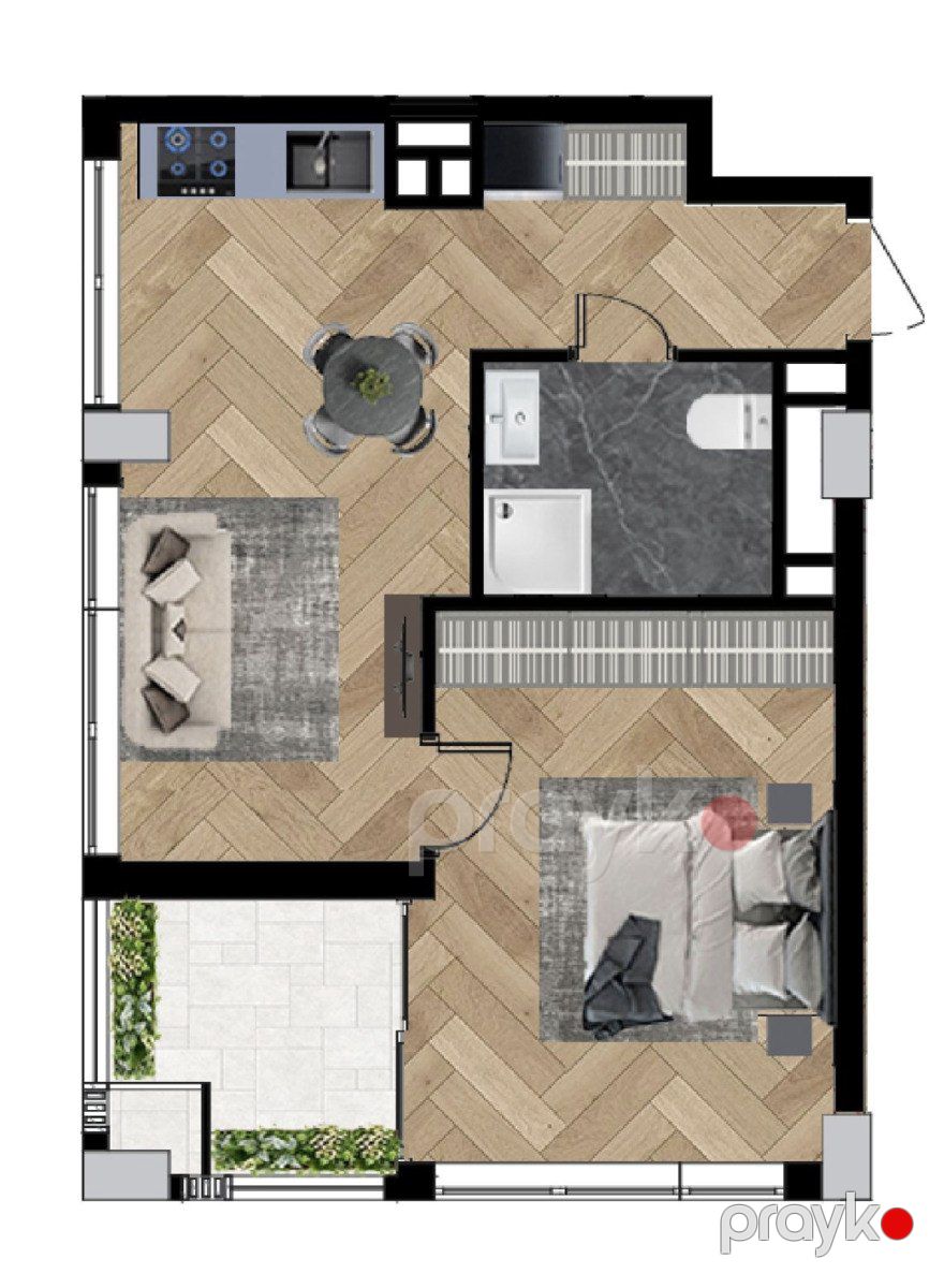 Satılır 2 otaqlı yeni tikili 54.6 m² — Mənzil, Bakı (4)