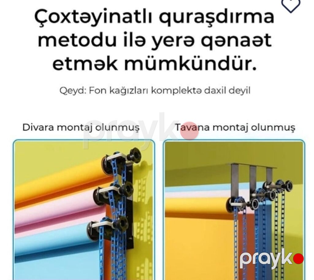 Ağ fon rulonu və qurğuları – dəst şəklində satılır Fotoqraflar və — Təmir və inşaat, Bakı (6)