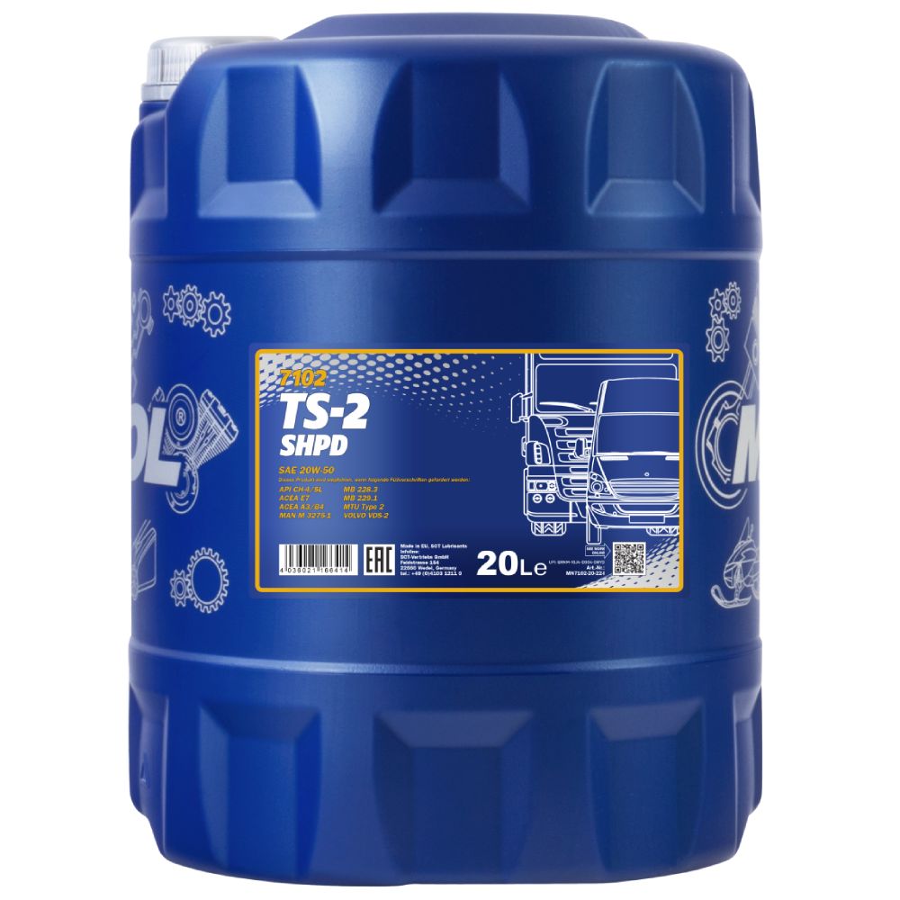 Mühərrik yağı Mannol Shpd TS-2 SAE 20W-50 20L — Motor yağları, Bakı